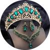 Elegant Big Tiaras and Crowns Bridal Jewelry Sets for Women Prom Wedding Crown With Choker necklace earrings Pageant Tiara Set