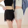 Women's High Waist Ice Silk Lace Safety Leggings: Anti-Exposure, No-Curl Edge, Thin Summer Style