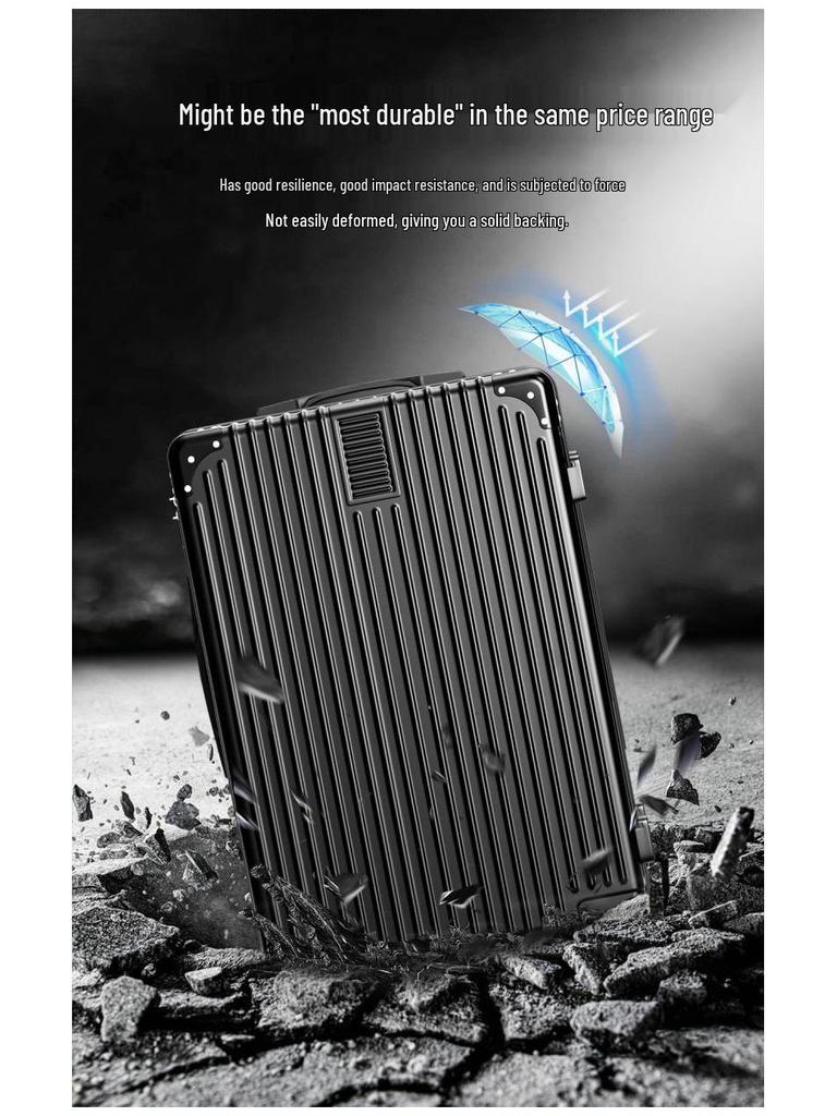 20" Vintage Durable Trolley Suitcase - Large Capacity Travel Case for Students