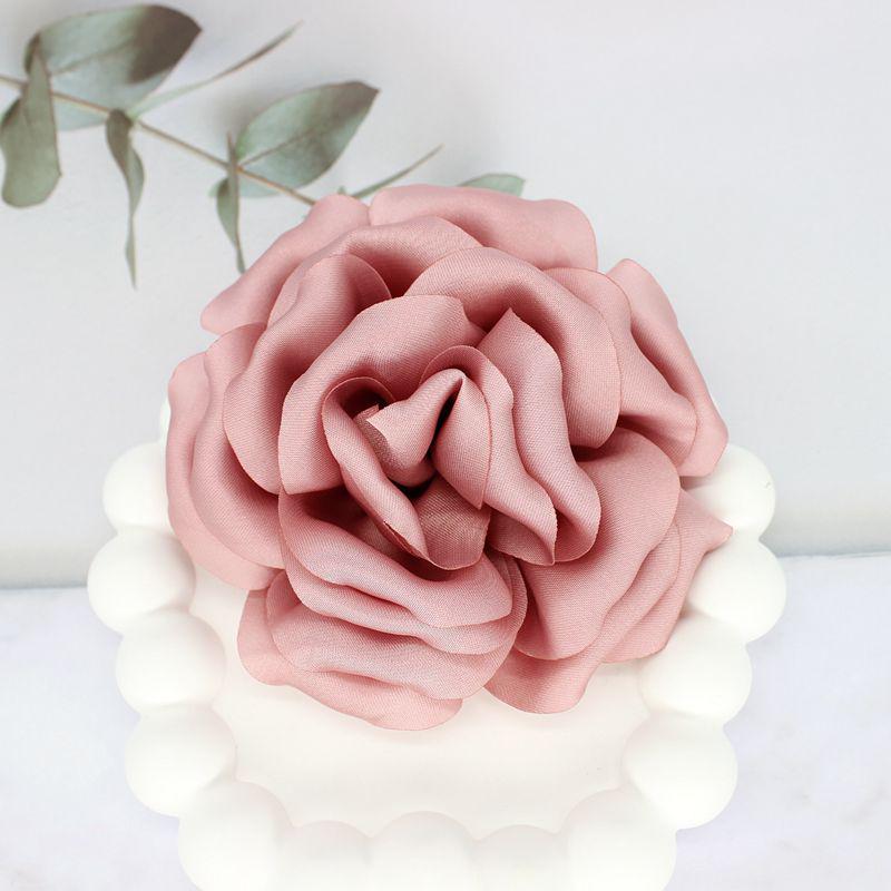 Elegant 3D Satin Fabric Brooch - Large Floral Pin for Sweaters and Suits (10cm)