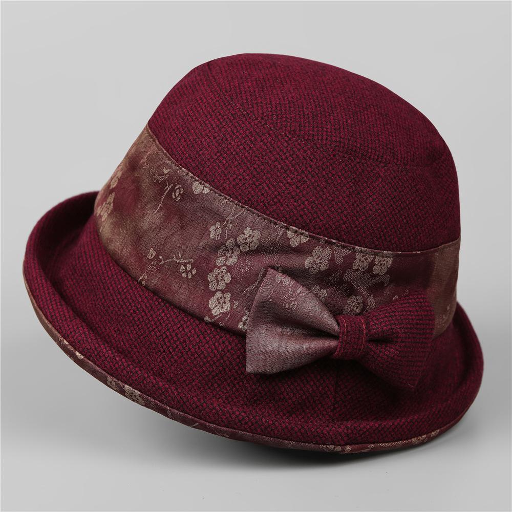 Middle-Aged Mother Hat Ladies Season Casual Warm Bucket Hat Grandma Old Man Foreign Air Basin Hat