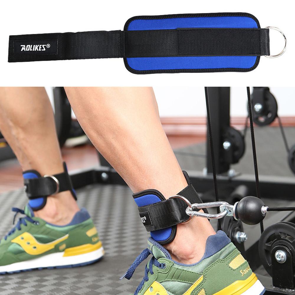 1 Paar Gymnastik Knöchelbänder Doppel-D-Ring Verstellbare Gepolsterte Manschetten Knöchelgewicht Beintrainingsstütze Sport Abduktoren Neu
