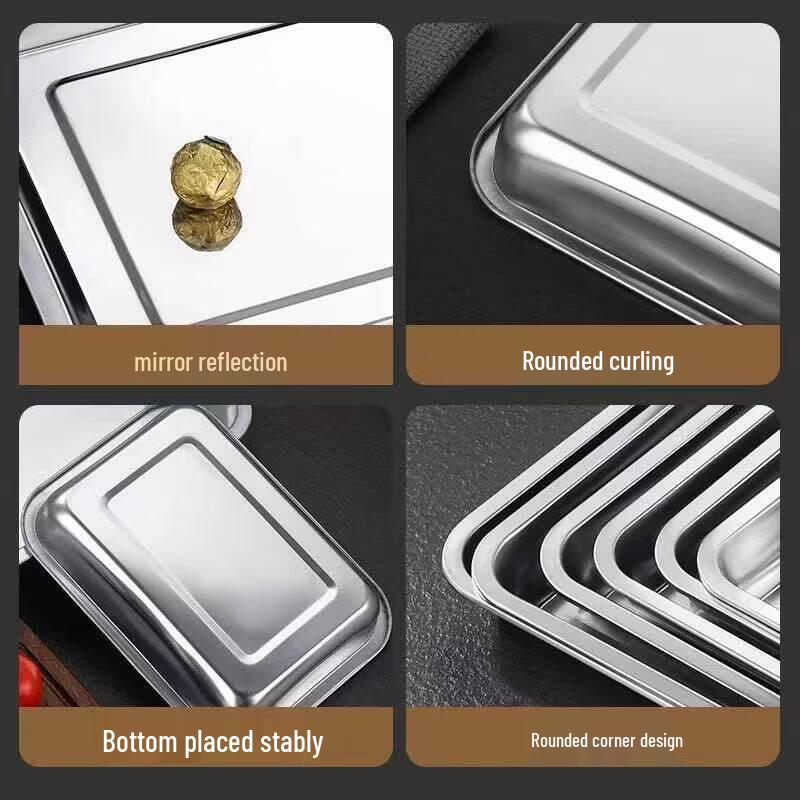 Zhuoliang 304 Stainless Steel Rectangular Serving Tray