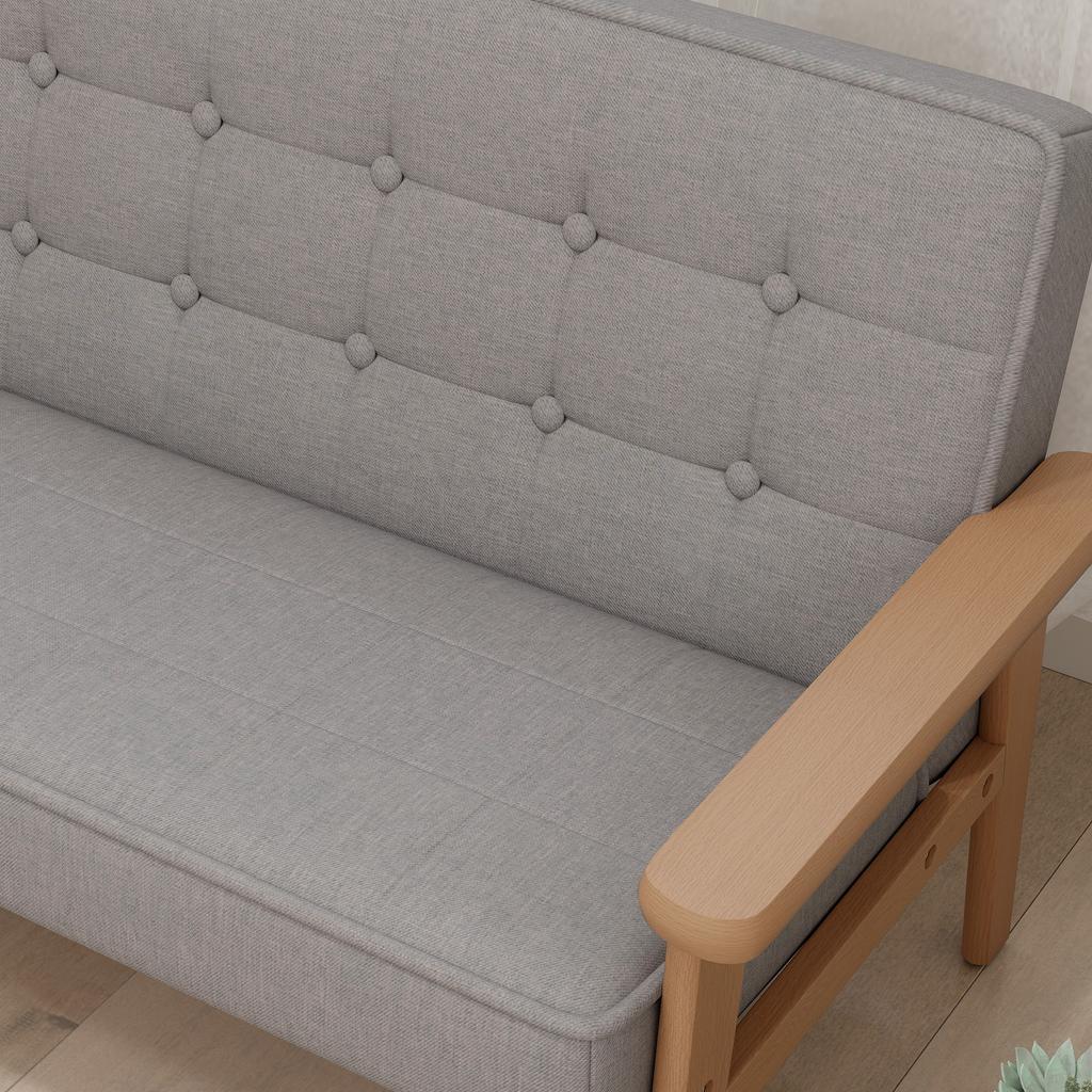Kids Armchair, Kids Sofa with Wooden Frame, Velvet Look, Padded, for Children Aged 3-15 Years Grey