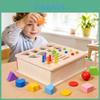 Montessori Sortierbox Holz Lernspielzeug für Kleinkinder Farben Formen lernen