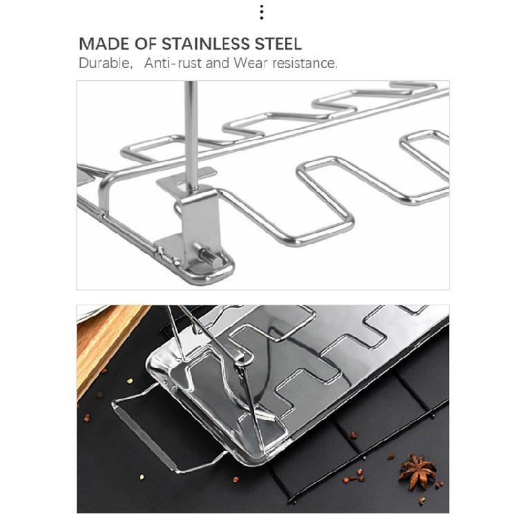 14 Slots Chicken Leg Wing Grill Rack Drumsticks Holder Smoker Oven Roaster Stand