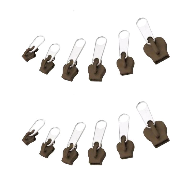Pack Of 12 Zip Repair Kits Zipper Slider Set For Backpack Clothing Zipper Fix Zipper Replacement for Various Accessories