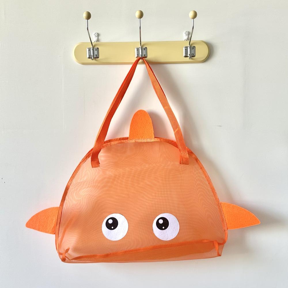 Large Capacity Summer Beach Bag Handheld Swim Toiletry Bag Mesh Bag Beach Travel Outdoor Sports