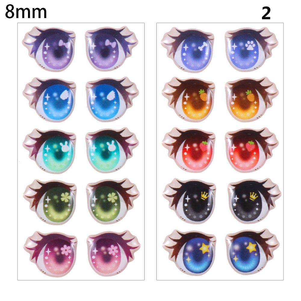 Toys DIY Doll Accessories Face Organ Paster Clay Decals Love Cute Sticker Cartoon Eyes Stickers