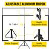 Tripod Projector Screen with Stand 70 Inch 16:9 4K HD Projection Screen Stand Wrinkle-Free Height Adjustable Portable Screen for Projector Indoor &