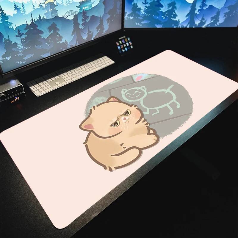 Large Mousepad Locking Edge Gamer Mousepads Keyboard Mat xcm Desk Rug Cute Cat Pc HD Desk Mats Company Mouse Pad For Gift