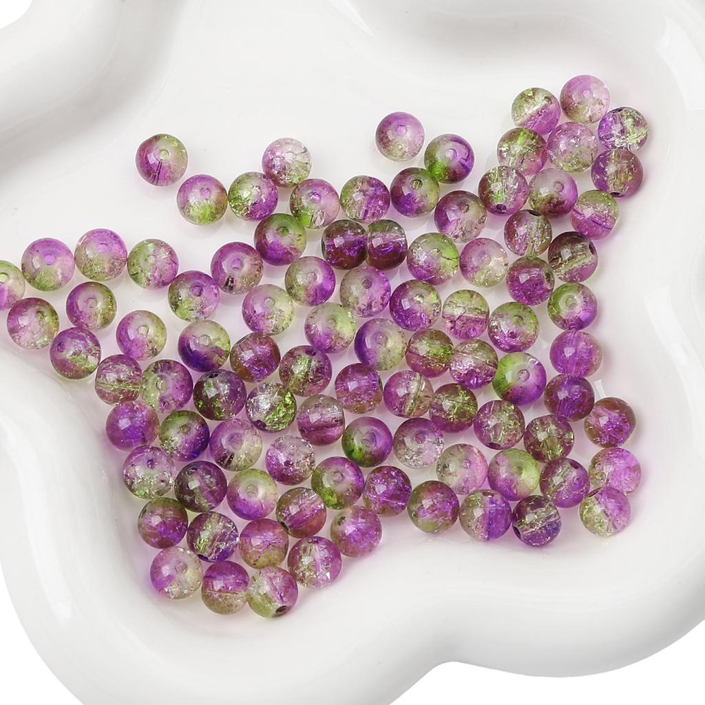 8-14mm Whtie and Random Mixed Crackle Acrylic Beads Spacer Ball Beads for DIY Bracelet Fashion
