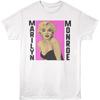 Marilyn Monroe Hübsche Pose Weißes Kurzarm-T-Shirt für Erwachsene Popkultur Schauspielerin Vintage-Stil Grafik-T-Shirt