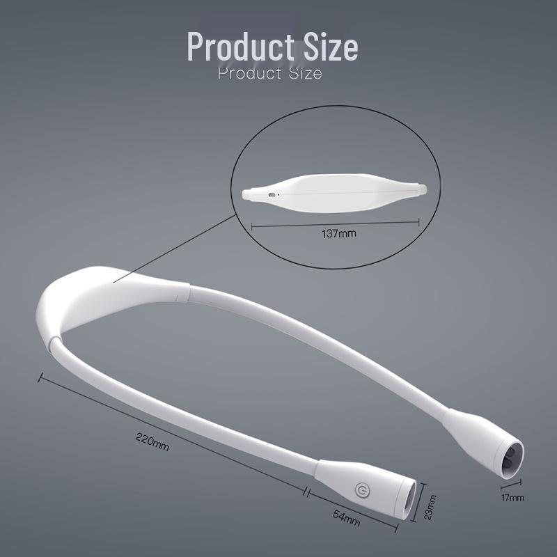 LED USB Rechargeable Neck Light: Eye-Friendly, Portable, Button-Control, Ideal for Reading or Outdoor Use