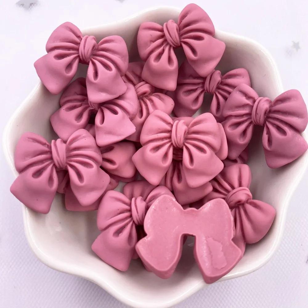 20PCS Resin Kawaii Colorful Painted Cartoon Bowknot Flatback Stone Figurine Scrapbook DIY Decor Home Accessories Crafts M201