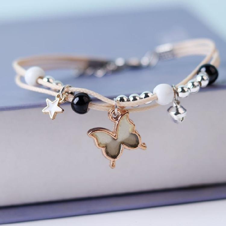Butterfly Designs Bracelet Adjustable Handchain for Women Girls Stylish Jewelry Accessory for Friend Family
