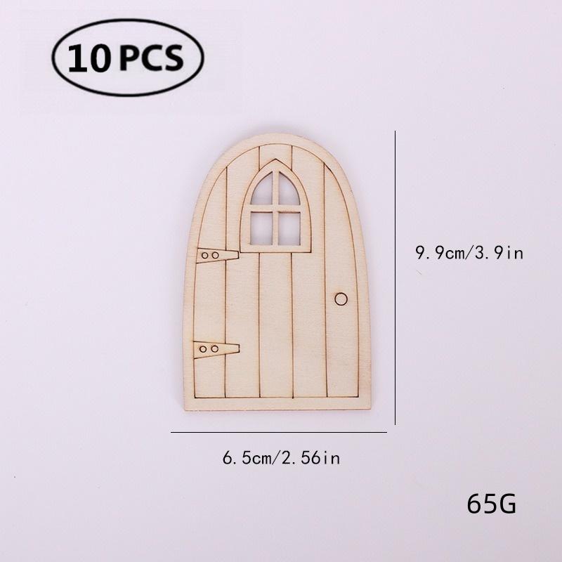 Christmas Wooden Elf Fairy Door Kit Tiny with Christmas Decoration Accessories for Mini House Furniture Christmas Decoration