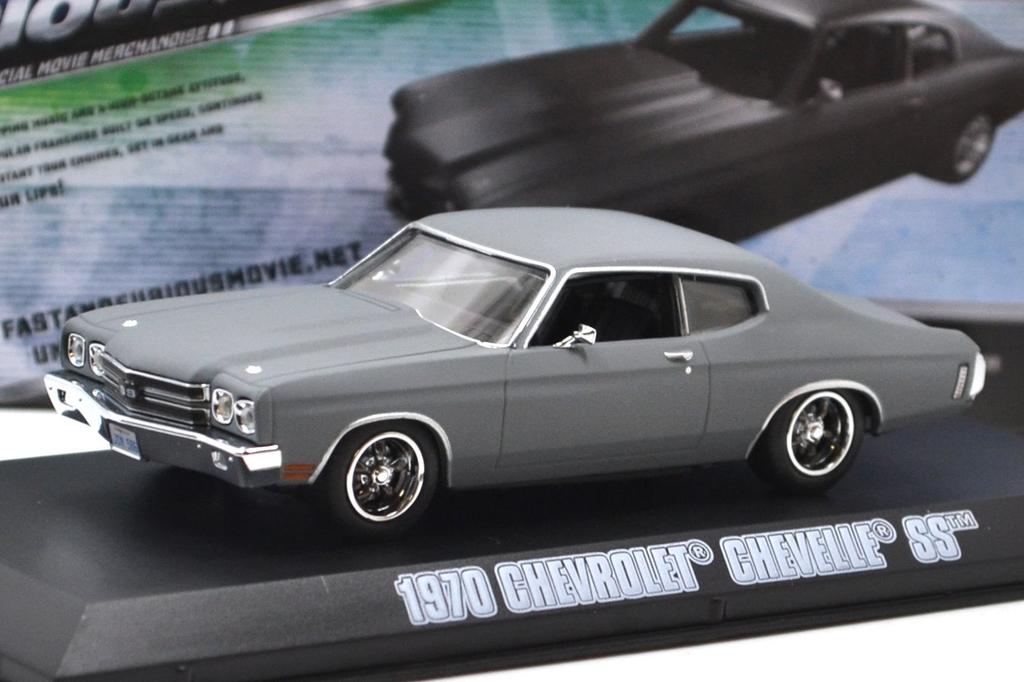 GREENLIGHT 1970 CHEVROLET CHEVELLE Greenlight scale Furious 1970 Chevrolet Chevelle 143SCALE "FAST FURIOUS" "DOM'S SS" (GRAY) 143 "Fast MAX"