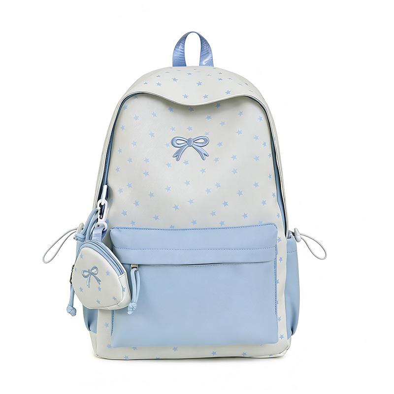 Schoolbag new female cute schoolbag versatile small fresh star bow junior high school college student backpack class backpack
