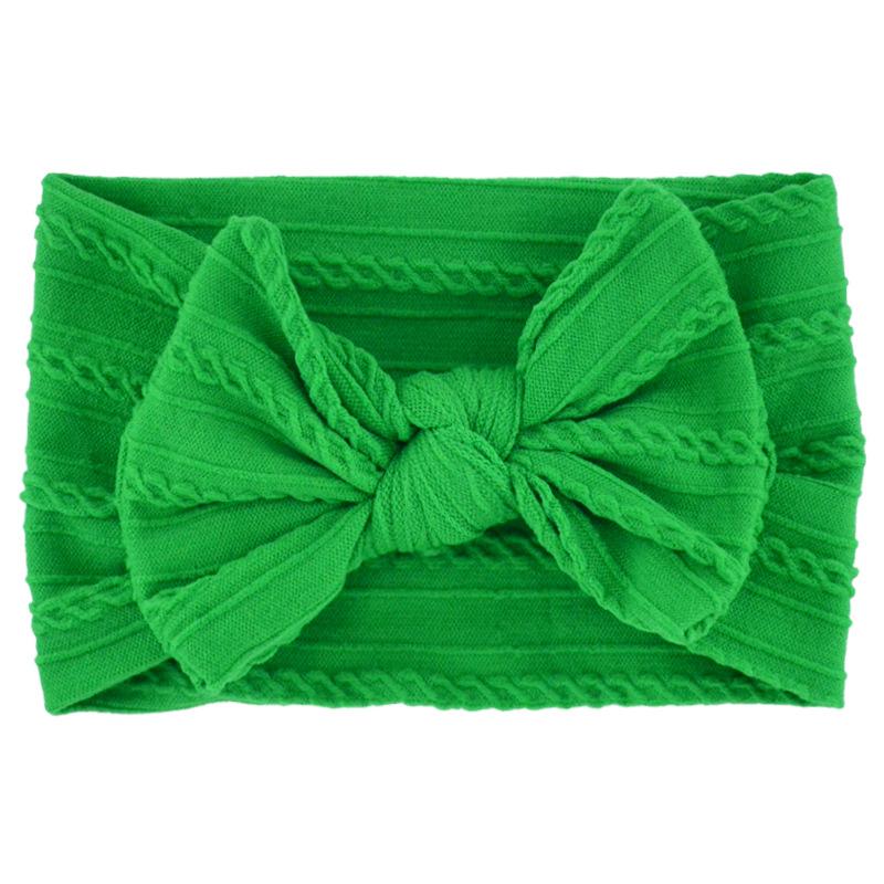 Solid Color Bow Baby Headbands, Soft Elastic Nylon Wide Hairbands for Infants