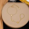 Gold-Plated Double Layer Thin Chain Stainless Steel Hand Chain Jewelry