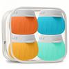 4Pcs 35Ml Soft Silicone Lotion Container Squeeze Tube Leak-Proof Empty Bottle Portable Travel Shampoo Refillable Bottles