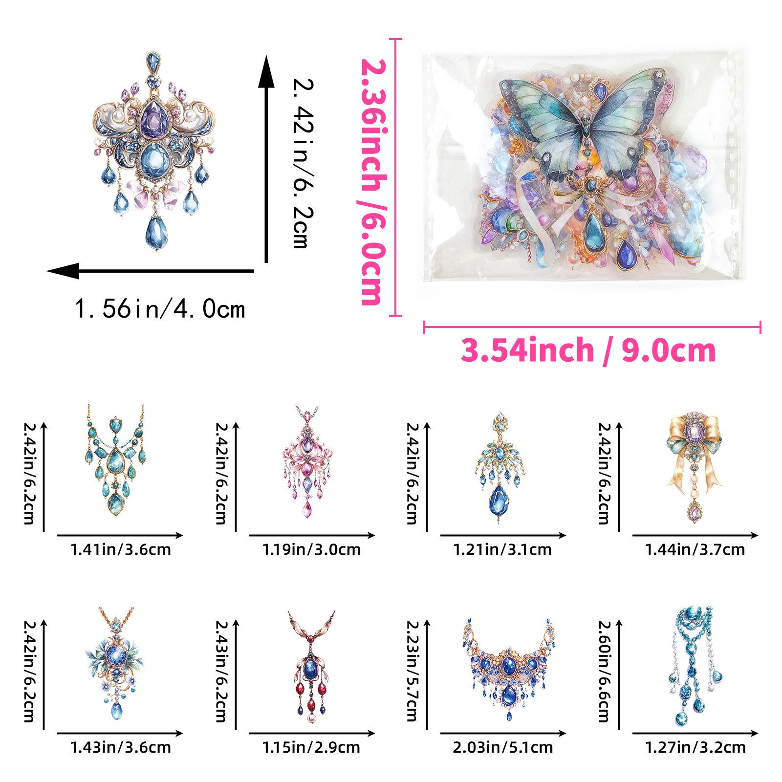 

50 Красочных Ювелирных ПЭТ-наклеек Европейский Стиль Украшение Ежедневника Ретро DIY Материал для Украшения Ежедневника