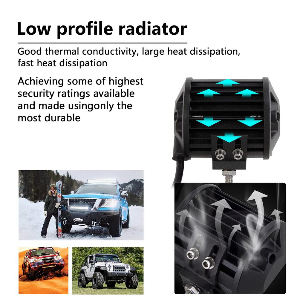 SKYWORLD LED Light Bar, Car Auxiliary Fog Light, 60 W, Work Light, 12 V/24