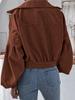 Ins Style Autumn Velvet Long Sleeve Cardigan Jacket for Women
