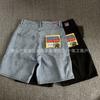 Mens Denim Skate Shorts 2025 Embroidered Black Loose Fit Casual Youth
