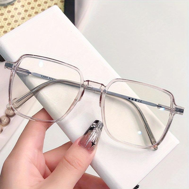 2pcs new Korean square pochromic glasses - fashionable women's glasses casual daily commuting for men and women