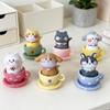 Shin-chan Cute Pet Tea Cup Ornament: Cartoon Cat & Dog Resin Figurines
