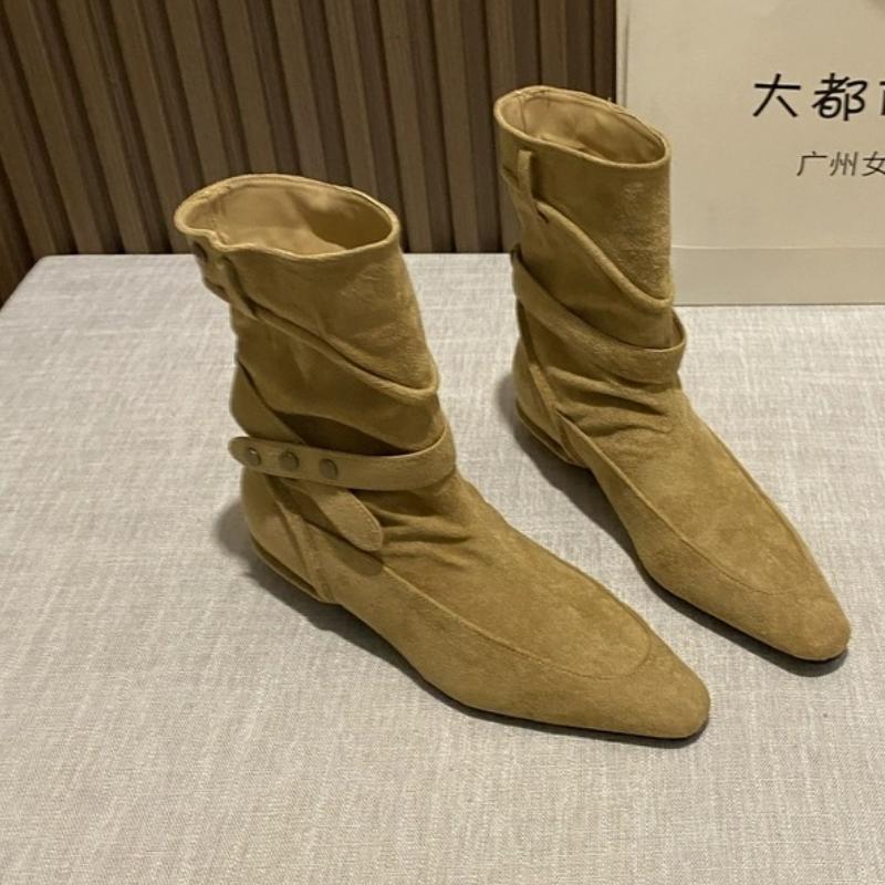 Ankle Boots for Women Heeled Elegant Pointed Toe Shoes 2025 Winter Fashion Chelsea Boots New Low Heels Trend Dress Mujer Botas