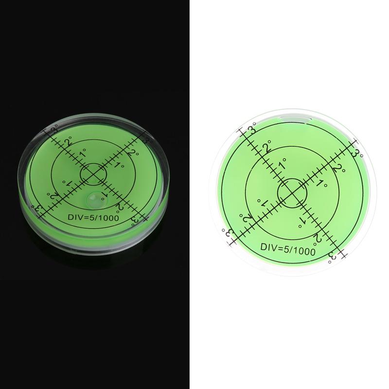 60mm Large Spirit Bubble Level Degree Mark Surface Circular Measuring Bulls Eyes