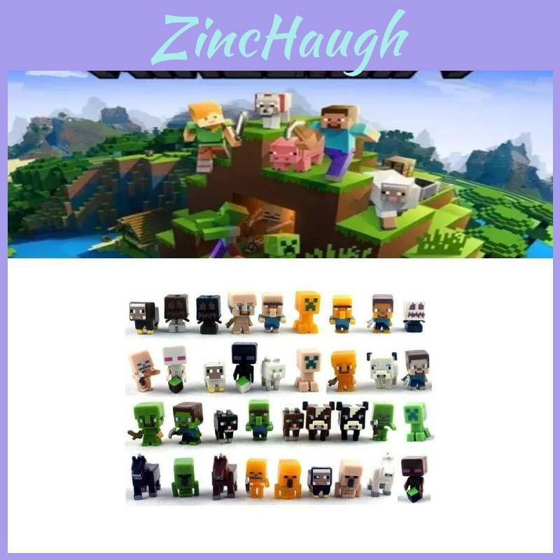 Minecraft 36-pack Mini Action Figures Set For Kids Steve Creeper Skeletons And More!
