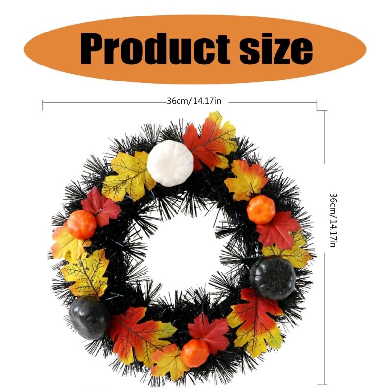 Hanging Wreath for Halloween Festivities Scary Colorful Door Garlands Accessories Party Indoor Outdoor Party Decorations