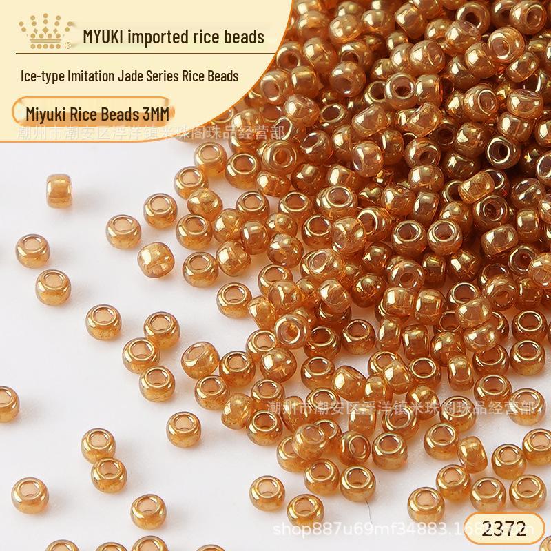 3mm Miyuki Imitation Jade Rice Beads for DIY Jewelry and Bracelets