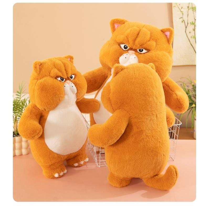 Adorable Plush Angry Fat Cat Stuffed Toy Perfect For Kids Birthday Gifts And Decor