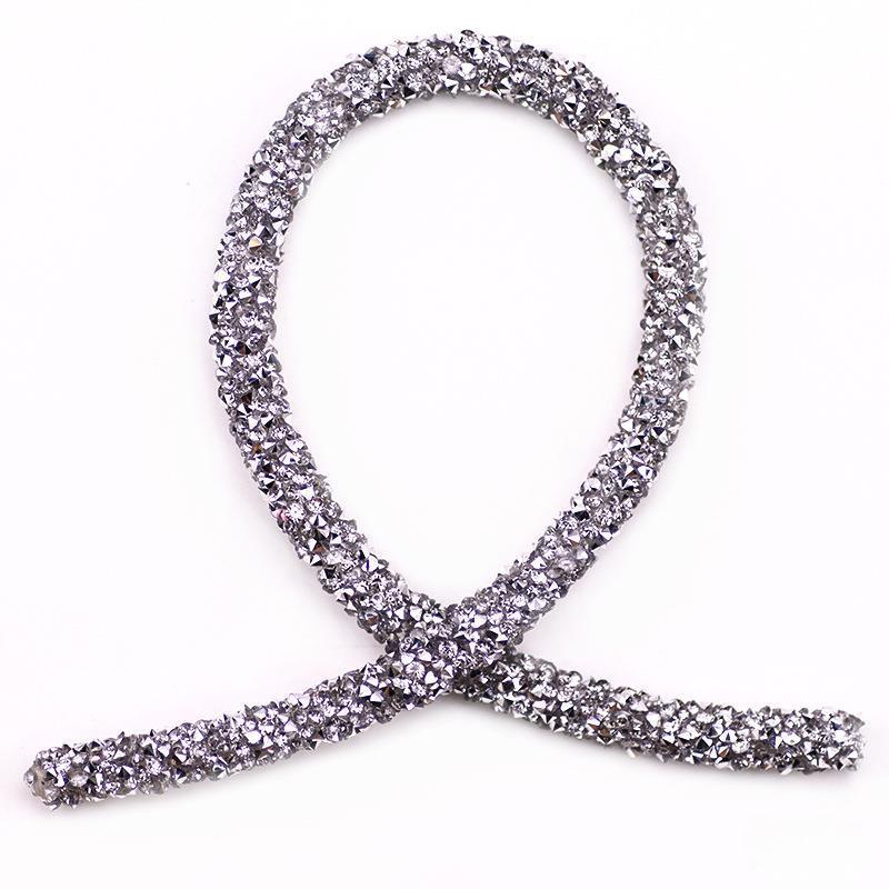 270cm Glitter Rhinestones Sequins Trimmings Soft Tube Cord Rope Strings DIY Garment Shoes Headwear Decoration Accessories