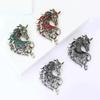 Vintage Rhinestone Horse Head Brooches for Women Zodiac Animal Pins Casual Party Accessories New Year Gifts Friends