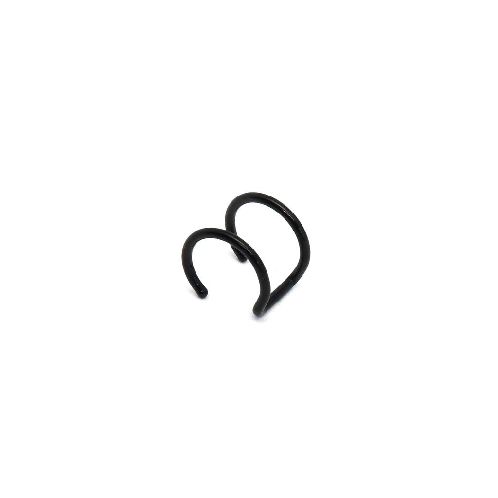 Fashion Stainless Steel Fake Piercing U-shaped Double Layer Ear Clips Lip Clip for Women Charms Ear Bone Nail Ear Cuff Jewelry