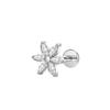 Hot Sale Body Jewelry: Titanium Labret Flatback Tragus Earring Stud Internal Thread Zircon Rings