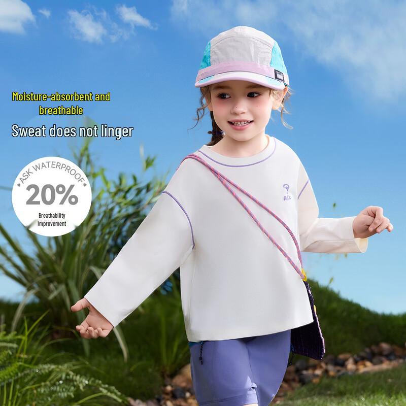 ASK JUNIOR Girls  2026 Spring Long-Sleeve Performance T-Shirt 100