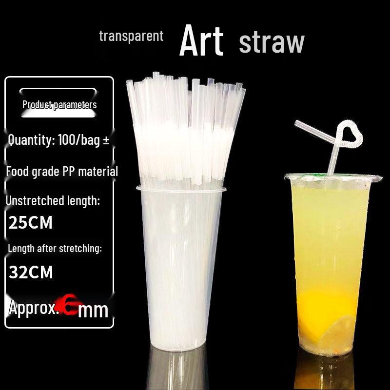 

ZISIZ Disposable Plastic Drinking Straws