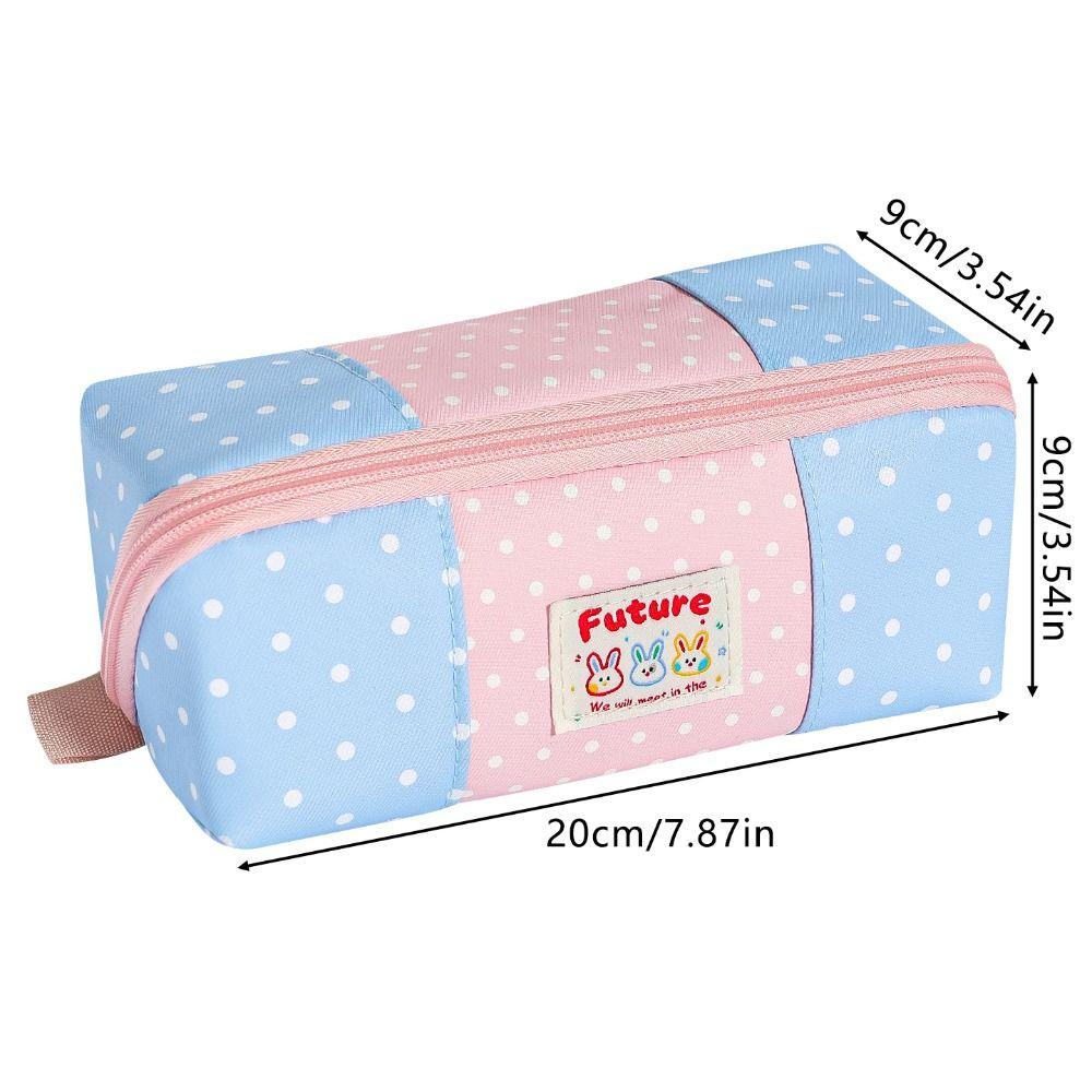 With Multi Compartments Pencil Case Dopamine Color Stationery Bag Cute Pencil Pouch  Gift