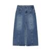 Cutoff Waist Washing Slit Skirt As1ds261