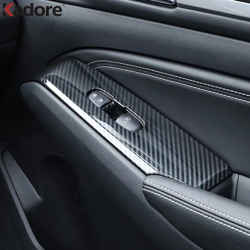 For Nissan Altima -  2024 2025 Carbon Fiber Car Inner Door Window Lift Switch Button Panel Cover Trim Accessories