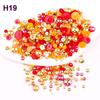 2mm-10mm Mixed Pearl & Resin AB Plated Half-Round ABS Imitation Pearl DIY Accessories