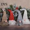 Handmade Plush Dwarf with Sequined Hat Light Up Christmas Gnome Decoration, Battery Operated Swedish Creative Gifts for Family Doll LED Tiered