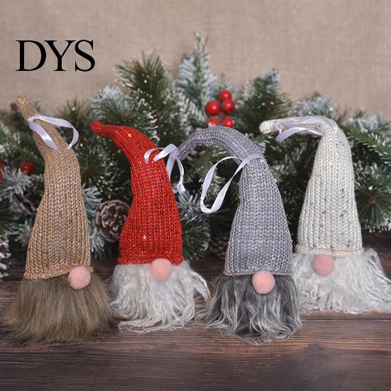 Handmade Plush Dwarf with Sequined Hat Light Up Christmas Gnome Decoration, Battery Operated Swedish Creative Gifts for Family Doll LED Tiered